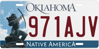 OK license plate 971AJV