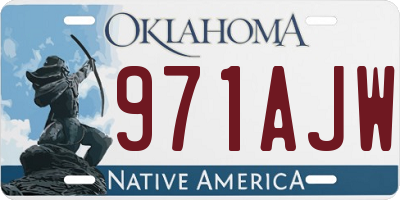 OK license plate 971AJW