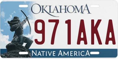 OK license plate 971AKA