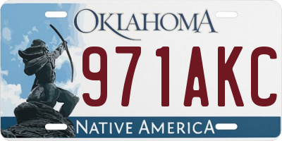 OK license plate 971AKC