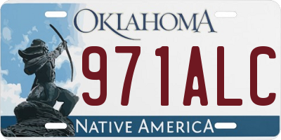 OK license plate 971ALC