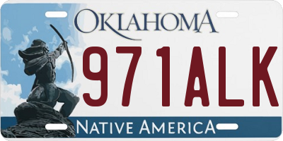 OK license plate 971ALK