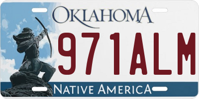 OK license plate 971ALM