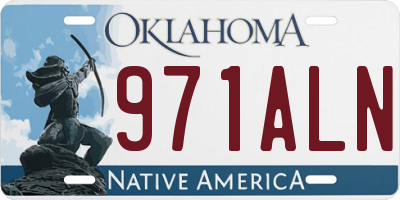 OK license plate 971ALN