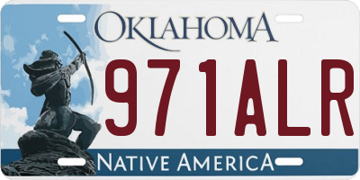 OK license plate 971ALR