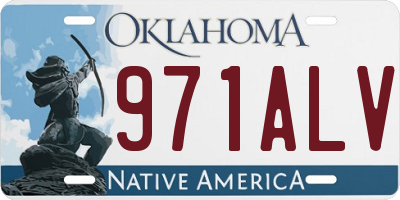 OK license plate 971ALV