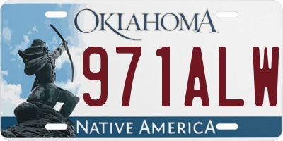 OK license plate 971ALW