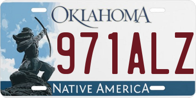 OK license plate 971ALZ