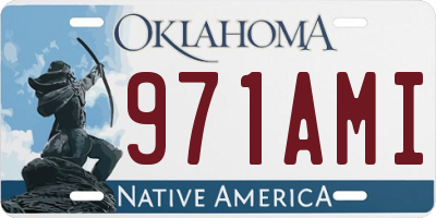 OK license plate 971AMI