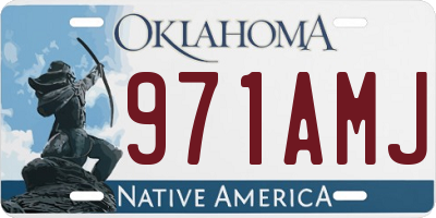 OK license plate 971AMJ