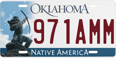 OK license plate 971AMM