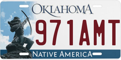OK license plate 971AMT