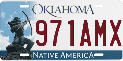 OK license plate 971AMX