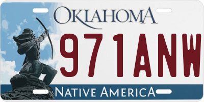 OK license plate 971ANW