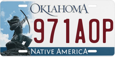 OK license plate 971AOP