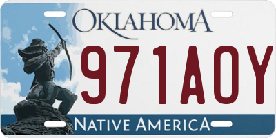 OK license plate 971AOY