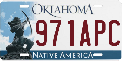 OK license plate 971APC