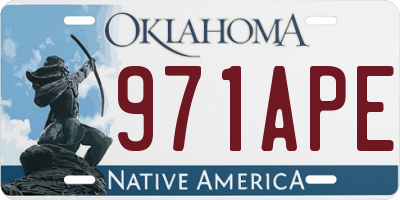 OK license plate 971APE