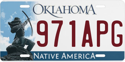 OK license plate 971APG
