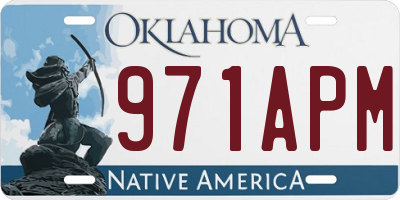 OK license plate 971APM