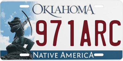 OK license plate 971ARC