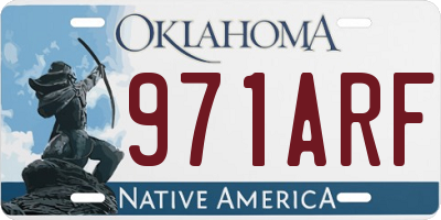 OK license plate 971ARF