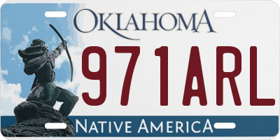 OK license plate 971ARL
