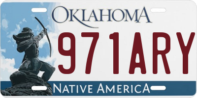 OK license plate 971ARY