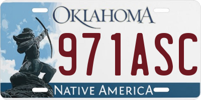OK license plate 971ASC