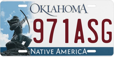 OK license plate 971ASG