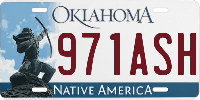 OK license plate 971ASH