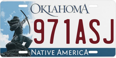 OK license plate 971ASJ