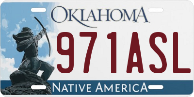 OK license plate 971ASL