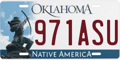 OK license plate 971ASU