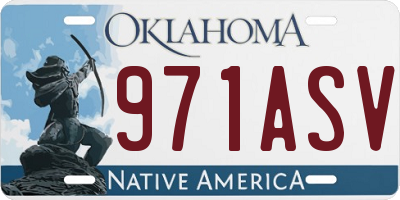 OK license plate 971ASV