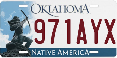 OK license plate 971AYX