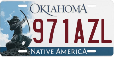 OK license plate 971AZL