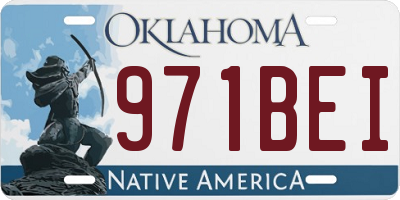 OK license plate 971BEI