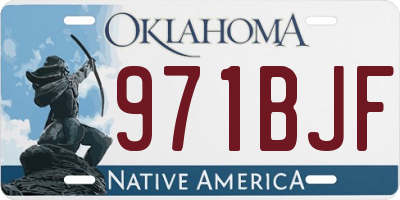 OK license plate 971BJF