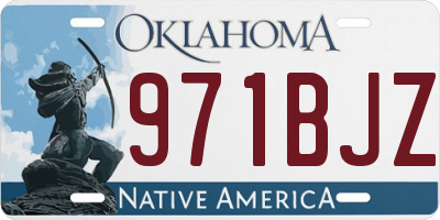OK license plate 971BJZ
