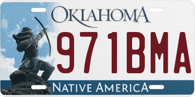 OK license plate 971BMA
