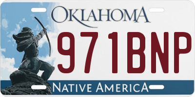 OK license plate 971BNP