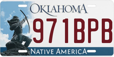 OK license plate 971BPB