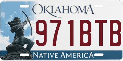 OK license plate 971BTB