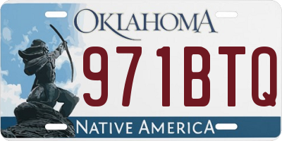 OK license plate 971BTQ