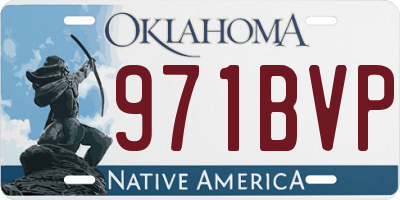 OK license plate 971BVP