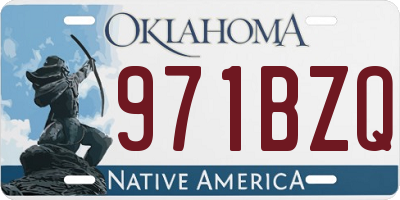 OK license plate 971BZQ