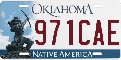OK license plate 971CAE