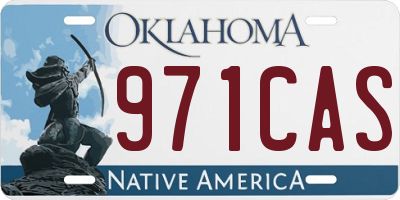 OK license plate 971CAS