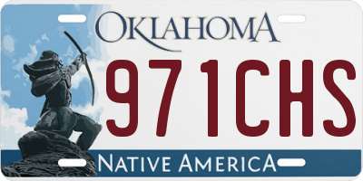 OK license plate 971CHS